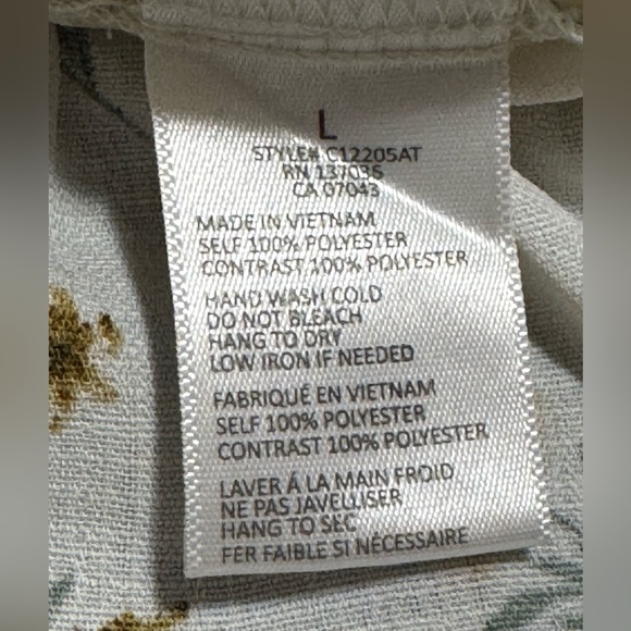 Anthropology Paper Crane Tiered Babydoll Tank Blouse Large Farmhouse Wildflower - Picture 3 of 11